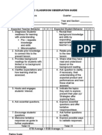 2010 Sec Classroom Observation Guide