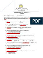 Fourth Summative Test in T.L.E. 9