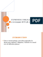 Exprimer L'obligation Et L'interdit