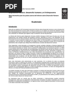 La Próxima Frontera: Desarrollo Humano y El Antropoceno: Guatemala