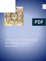 Tema 4 La Explicación Metafísica de La Realidad