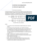 Efecto Del Factor de Amortiguamiento en Sistemas de Segundo Orden