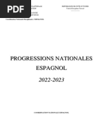 ESPAGNOL - Progressions 2022-2023