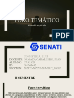 Foro Temático - Matemática Financiera