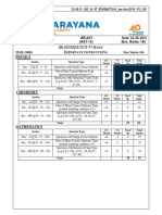 Narayana JEE Advanced Paper