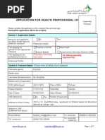 Healthcare Professionals Application Form 2