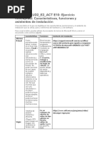 E10 Ejercicio Conceptual Características, Funciones y Asistentes de Instalación