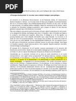 La Realidad Antropológica de Las Formas de Vida Cristiana