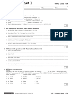 Unit 3 Extra Test Without Answers