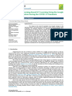 Utilization of E-Learning-Based ICT Learning Using The Google Classroom Application During The COVID-19 Pandemic