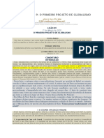 (ADULTOS) Lição 9 O PRIMEIRO PROJETO DE GLOBALISMO