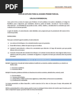 Guía de Estudio Primer Parcial Cálculo Diferencial