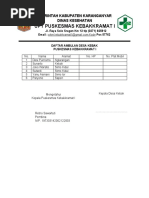 Daftar Ambulan Desa