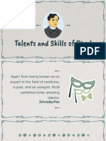 Talents and Skills of Rizal