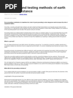 Principles and Testing Methods of Earth Ground Resistance