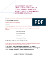 ASSIGNATION Devant Juge Des Contentieux Et de La Protection Pres Le Tribunal Judiciaire - Chambre de Proximité