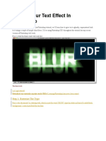 Ghostly Blur Text Effect in Photoshop