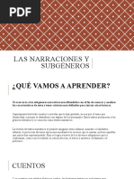 Las Narraciones y Subgéneros