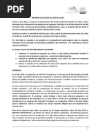 Cámara de Empresarios Del Parque Industrial de Trelew INFORME EVOLUCIÓN DEL EMPLEO 2020