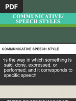 Communicative Styles