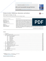 Energy Security - Definitions, Dimensions and Indexes