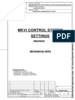 Mark VI Control System Settings