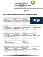 Math 7 4th Grading Periodical Exam