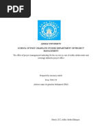 The Effect of Project Management Leadership For The Success in Case of Addis Ababa Water and Sewerage Authority Project Office Proposal