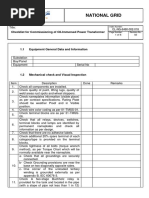 CL-NG-6460-002-018 Checklist For Oil-Immersed Transformer Rev02