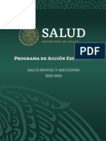 Programa de Acción Especifico, Salud Mental y Adicciones