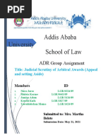 Addis Ababa University School of Law: Group Assignment