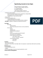 Pre Flight Briefing Checklist For Solo Flights