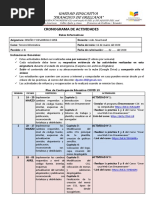 3° Ab Diseño Web - Cronograma de Actividades Plan Covid-19