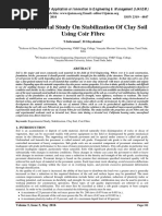 Experimental Study On Stabilization of Clay Soil Using Coir Fibre