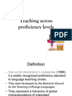 Teaching Across Proficiency Levels