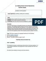 Lesson Plan - Asking About Current Symptoms