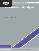 (Cambridge Studies in Advanced Mathematics 134) Peter Li - Geometric Analysis (2012, Cambridge University Press)