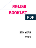 English Booklet (5th Year) 2021