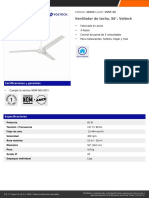 Ficha Tecnica Ventilador de Techo