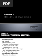 BUILDING CLIMATOLOGY Module 3