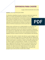 Carta Responsiva para Chofer