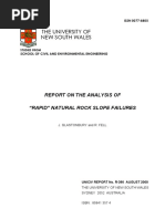 Report On The Analysis of "Rapid" Natural Rock Slope Failures