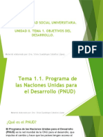 Unidad Ii. Tema 1 Objetivos Del Desarrollo