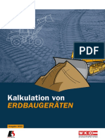 Kalkulation Erdbaugeraete