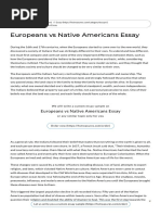 Europeans Vs Native Americans Essay Example - Hstreasures