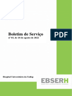 Boletim de Serviço N° 03 - 18 de Agosto de 2022