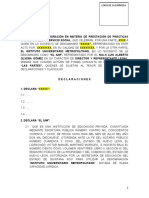 Formato de Convenio para Prácticas y Servicio Social