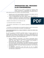 Los Determinantes Del Proceso Salud Enfermedad (Tarea Sem. 3)