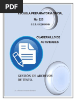 Cuadernillo de Actividades Gestion de Archivos