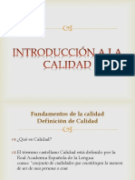 Introducción A La Calidad Presentacion Clase